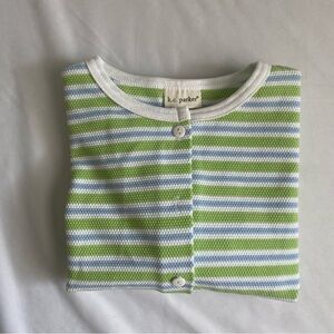 New NWT Vintage kids KC Parker pique stripe long sleeve cardigan button down top